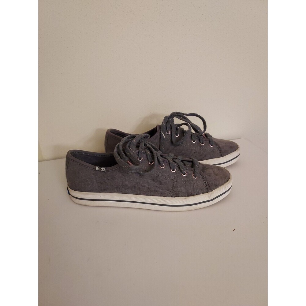 Keds Shoes Womens 6.5 Kickstart Geo Jersey Sneakers WF61215 Lace Up Gray Fabric